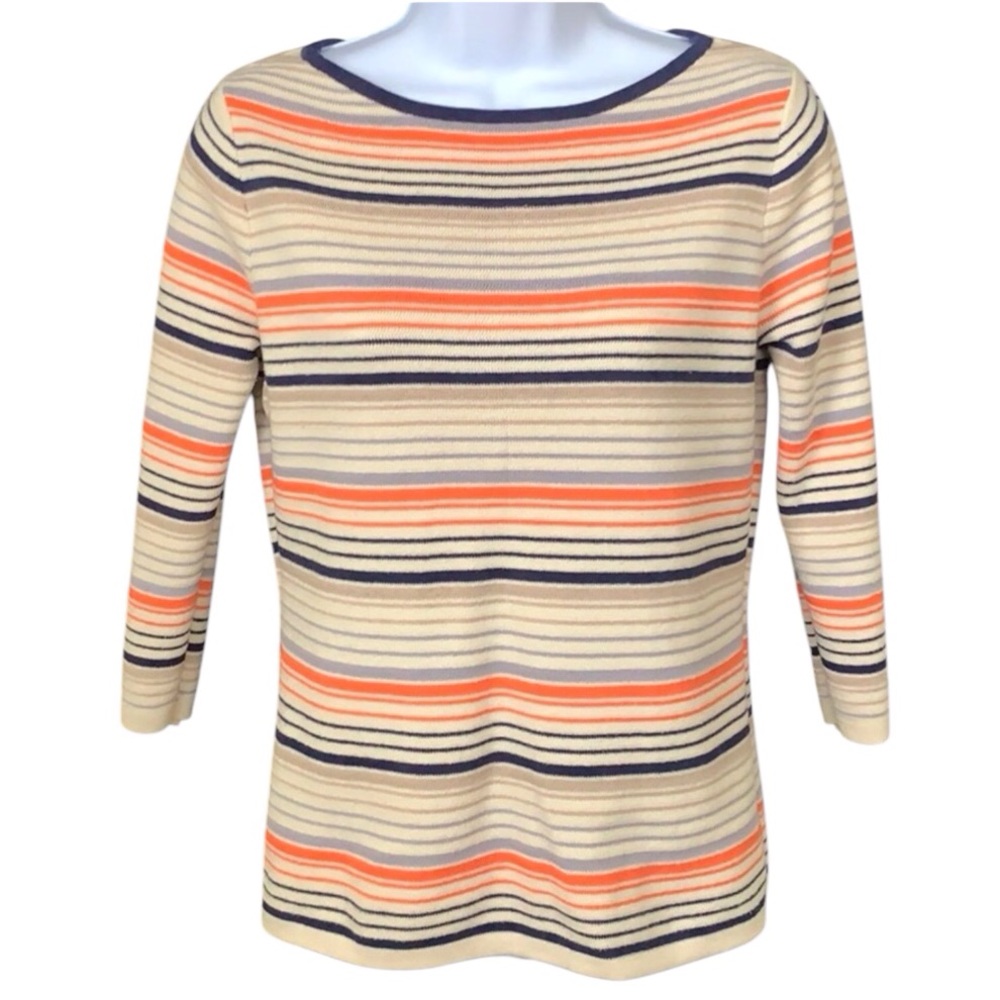 Coldwater Creek Pullover Lightweight Stripped Sweater